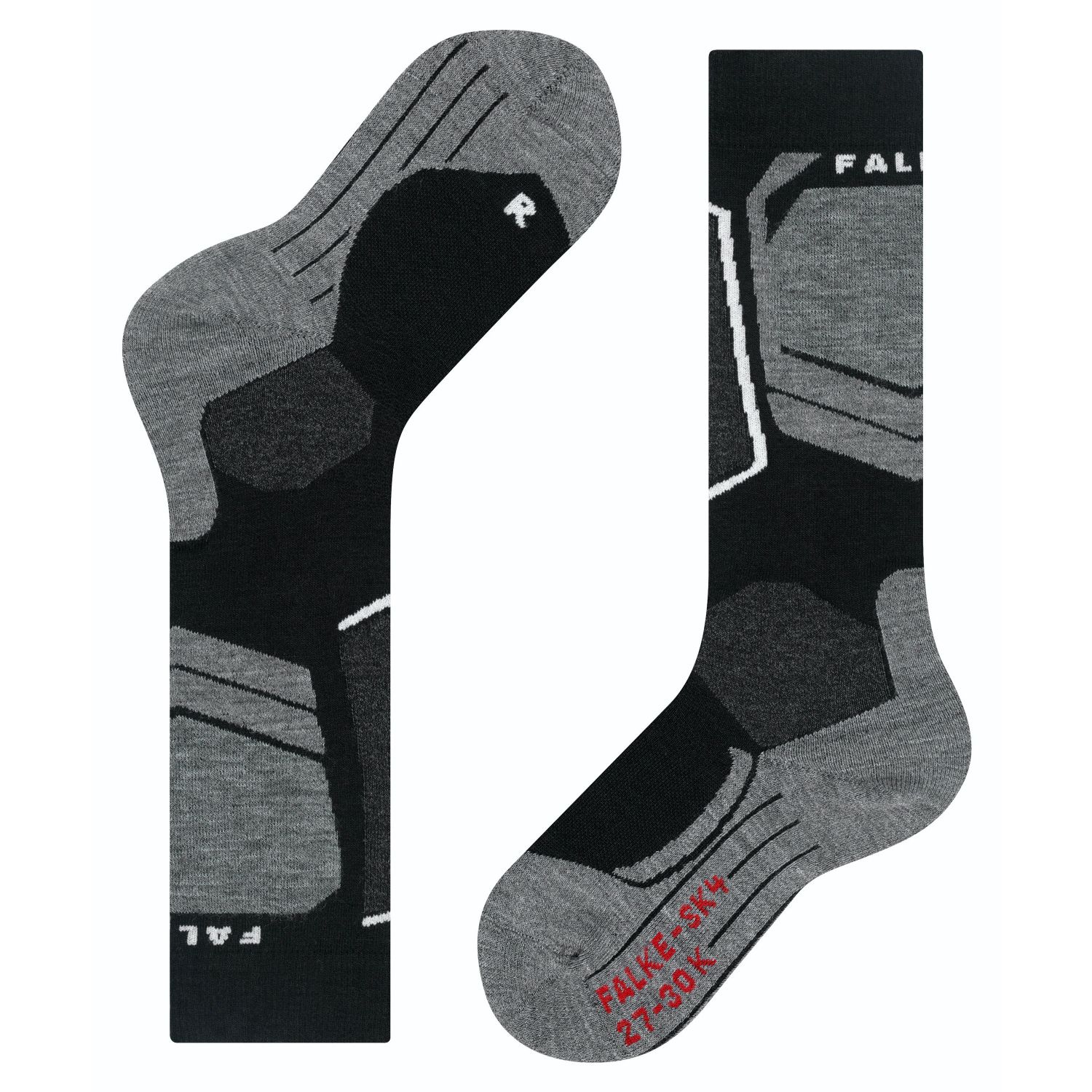 Falke SK4 calcetines de esquí, niños, negro