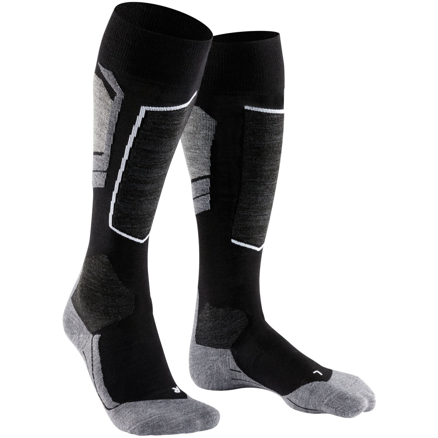 Falke SK4 Chaussettes de ski, Hommes, Noir-MIx