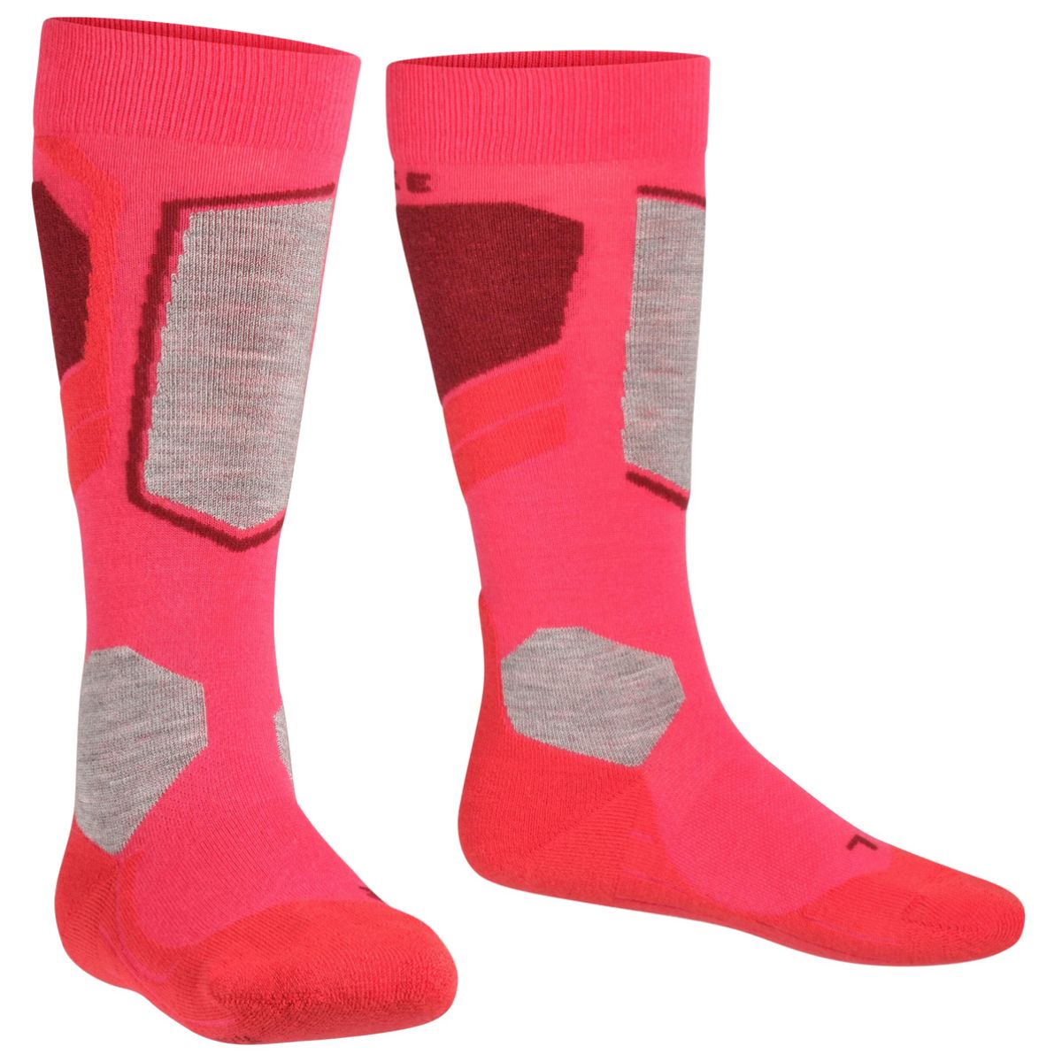 Falke SK4, meias de esqui, crianças, pink