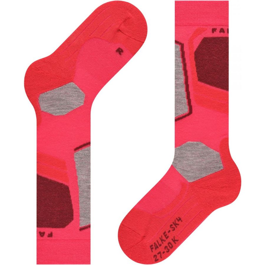 Falke SK4, ski socks, kids, rose