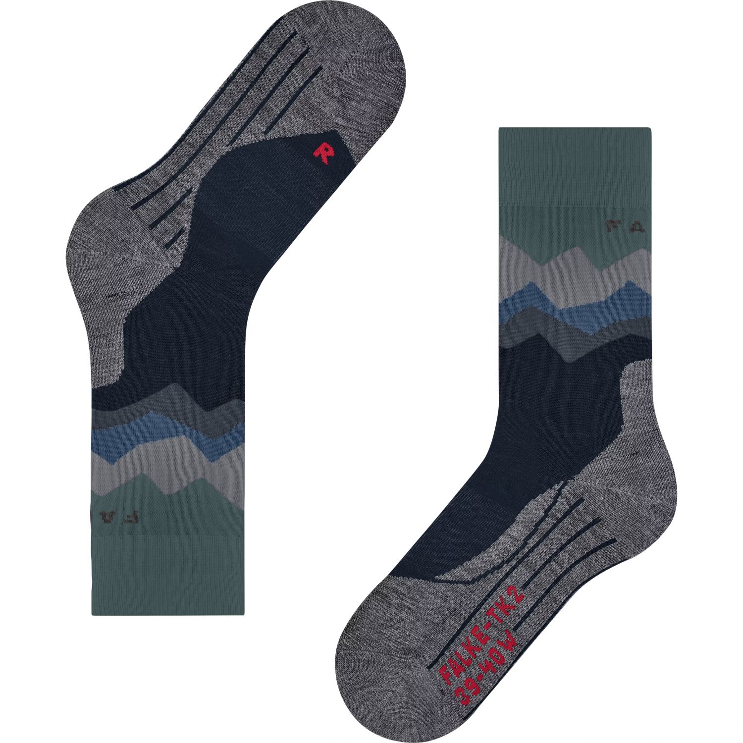 Falke TK2 Explore, chaussettes de randonnée, hommes, bleu foncé