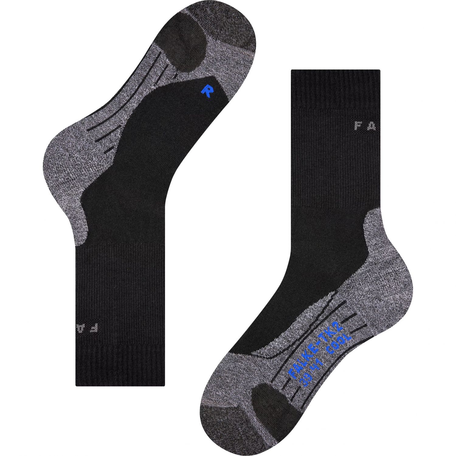 Falke TK2 Explore Cool, chaussettes de randonnée, hommes, noir