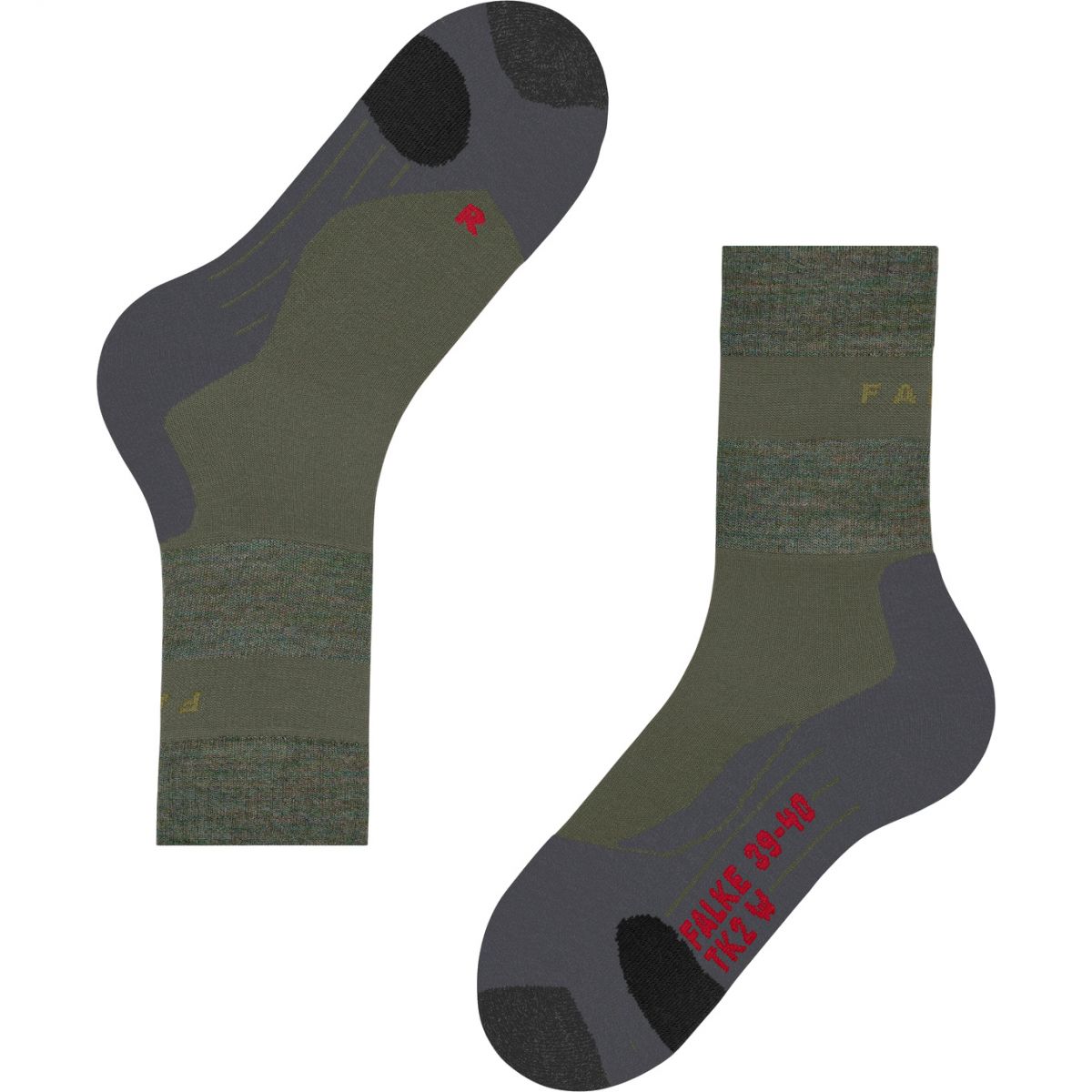 Falke TK2 Explore, running socks, men, herb