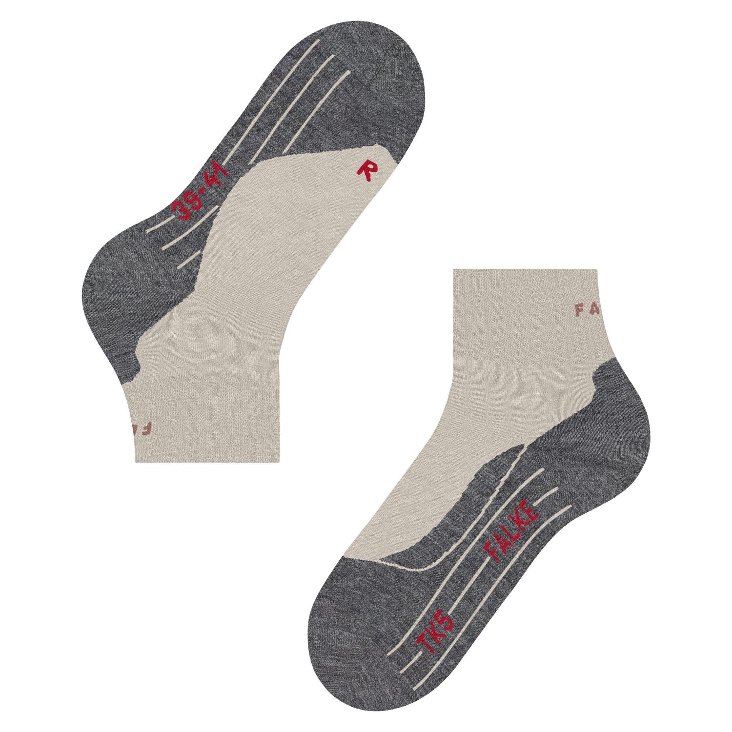 Falke TK5 Wander, chaussettes de randonnée, femme, beige