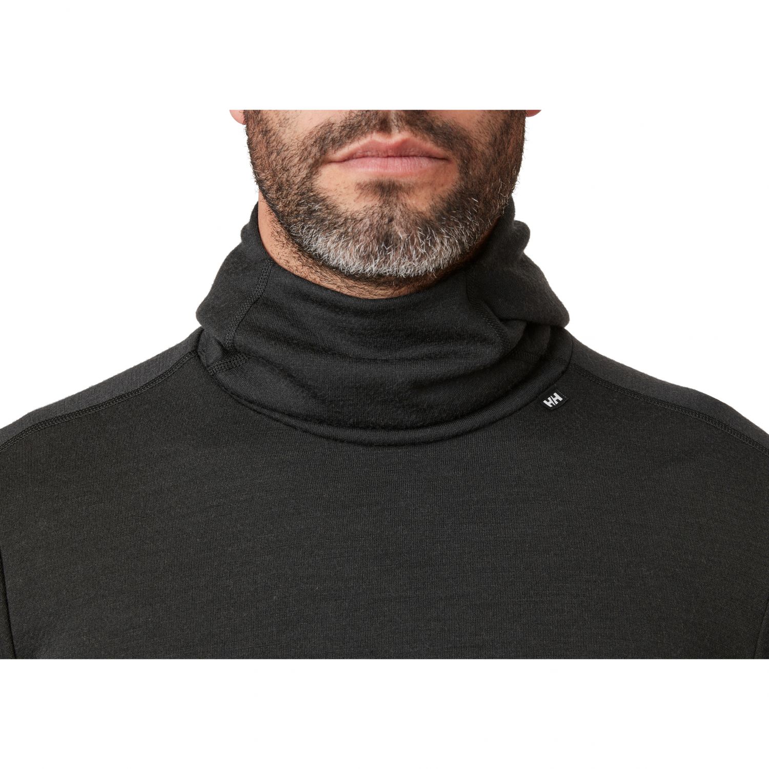 Felpa con cappuccio Helly Hansen Lifa Merino Midweight, uomo, nero