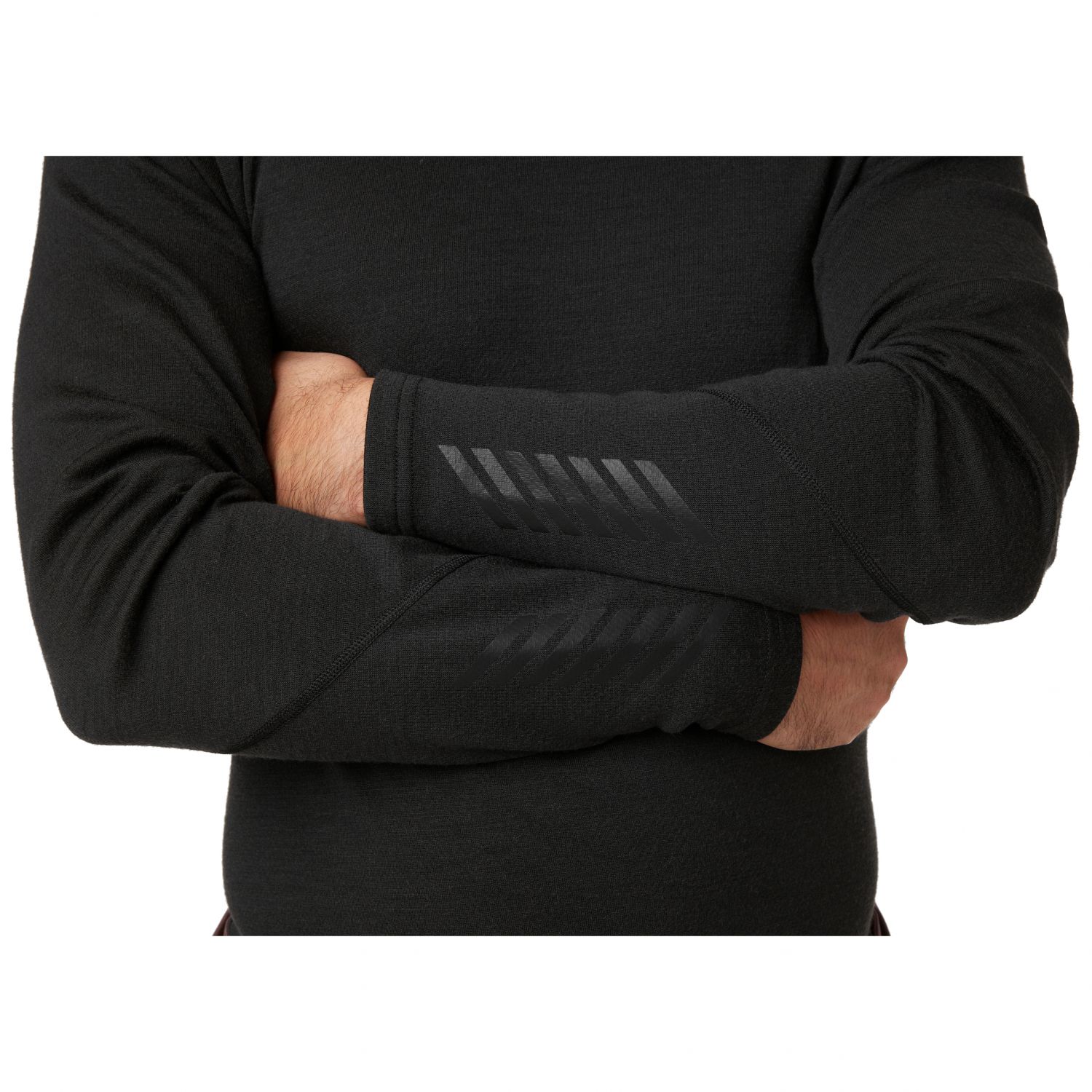 Felpa con cappuccio Helly Hansen Lifa Merino Midweight, uomo, nero