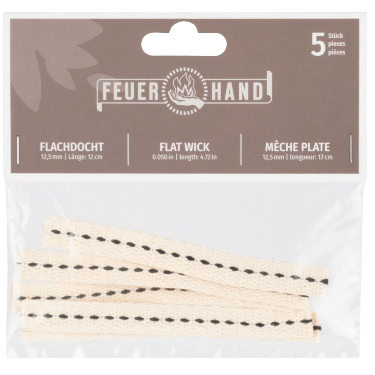 Feuerhand Flat Wick 12 cm para 276, pavio, 5 unid.
