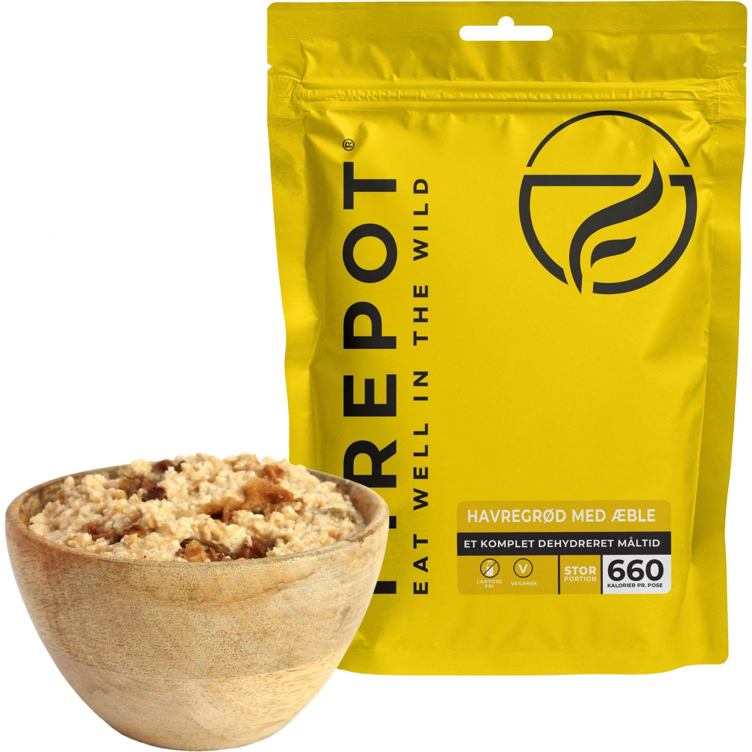Firepot Fulgi de ovăz cu mere, alimente liofilizate, XL