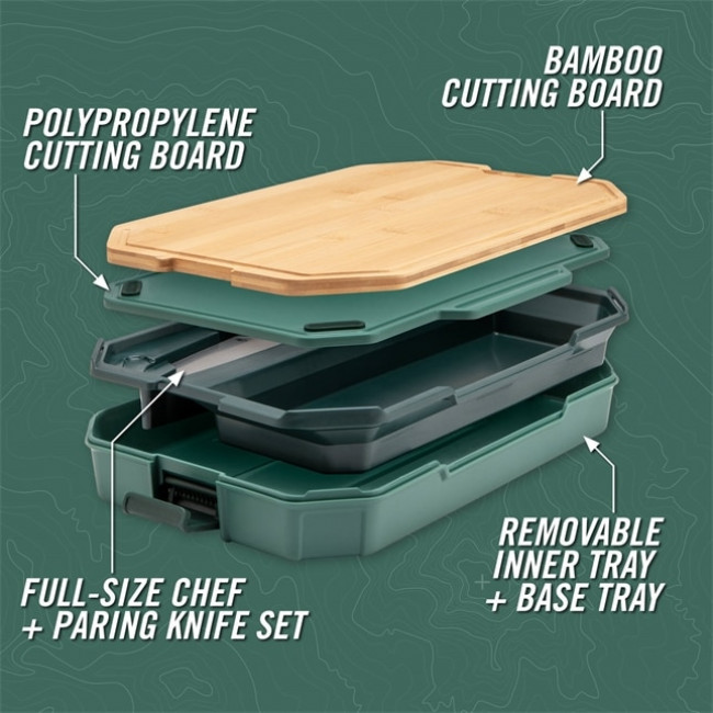 Gerber Compleat Cutting Board Set, set met snijplank en messen