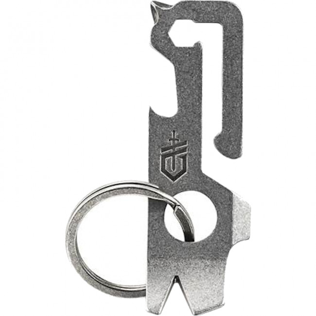 Gerber Mullet Solid State Stonewash Card, ferramenta para chaveiro, prata