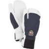 Guantes de esquí Hestra Army Leather Patrol 3 dedos, azul marino