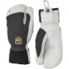 Guantes de esquí Hestra Army Leather Patrol, 3 dedos, gris oscuro