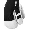 Guanti da sci a 3 dita Hestra Army Leather Heli, nero