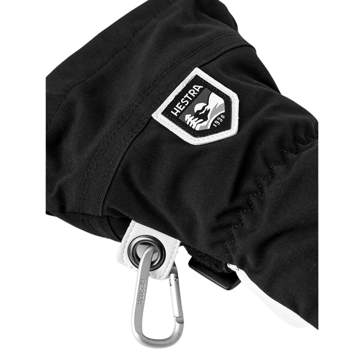 Guanti da sci a 3 dita Hestra Army Leather Heli, nero