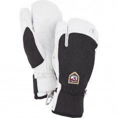 Guanti da sci a 3 dita Hestra Army Leather Patrol, nero