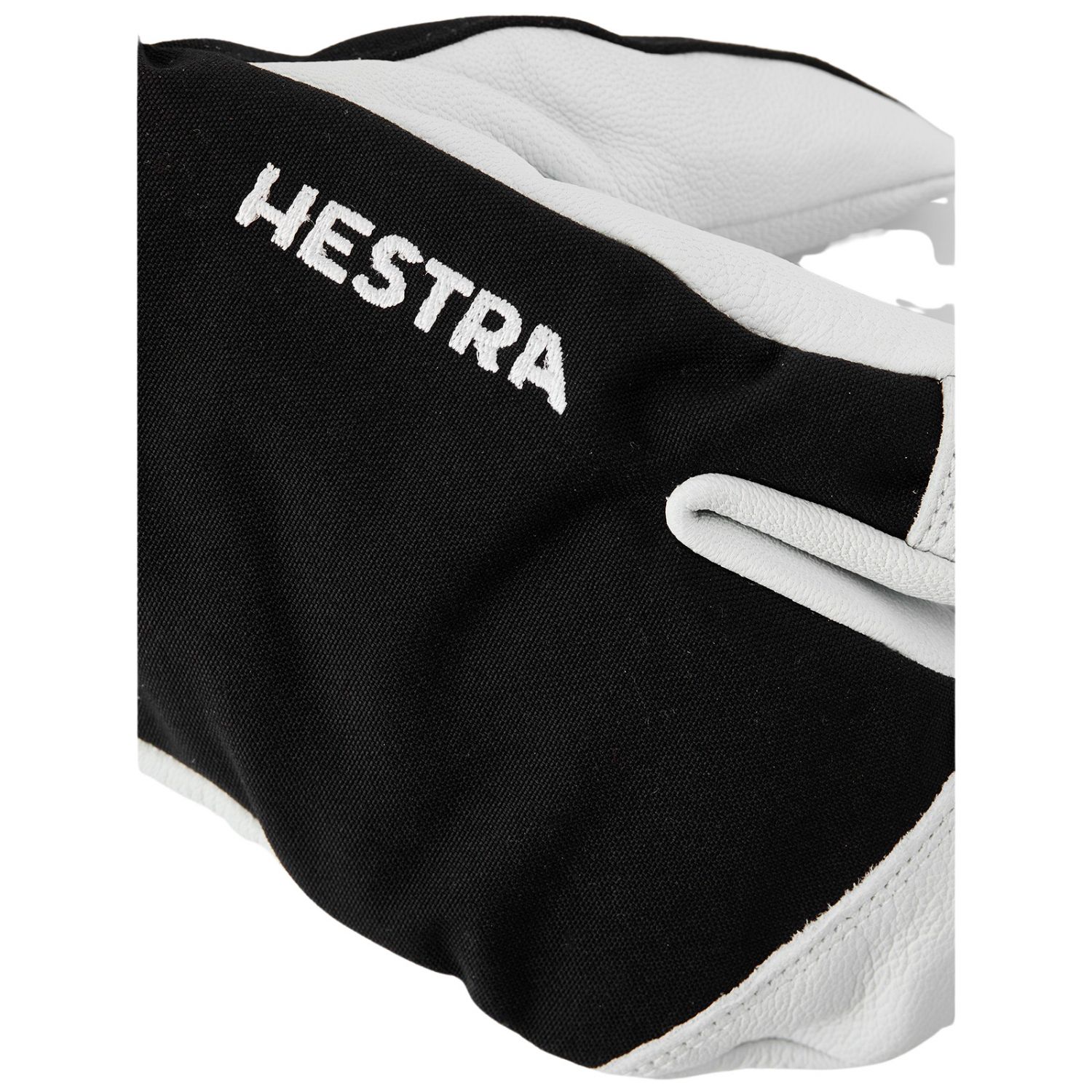 Guanti da sci Hestra Army Leather Heli a 3 dita, junior, nero