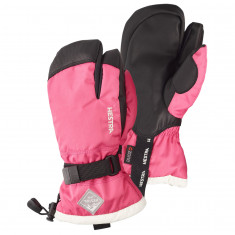 Guanti da sci Hestra Gauntlet a 3 dita, junior, rosa