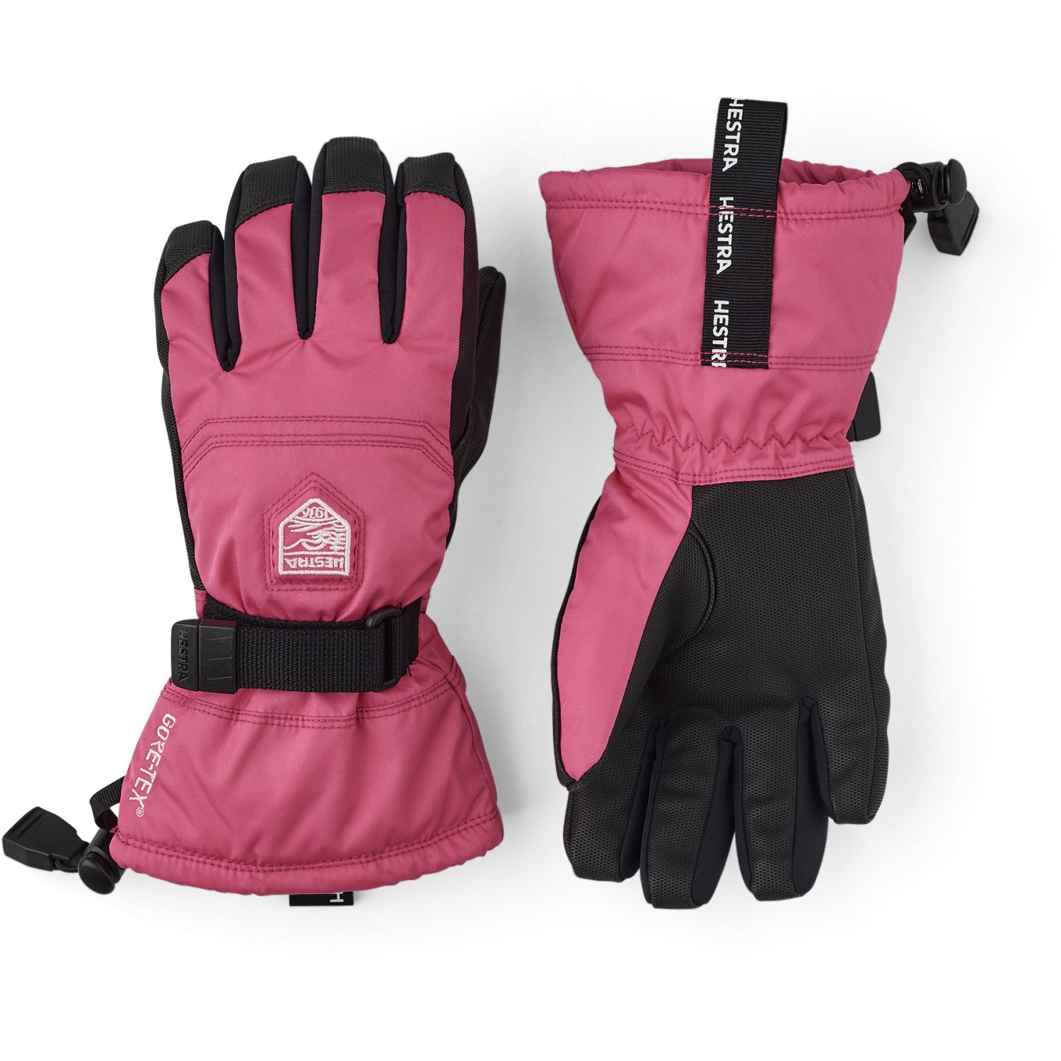 Guanti da sci Hestra Gore-Tex Gauntlet, junior, rosa