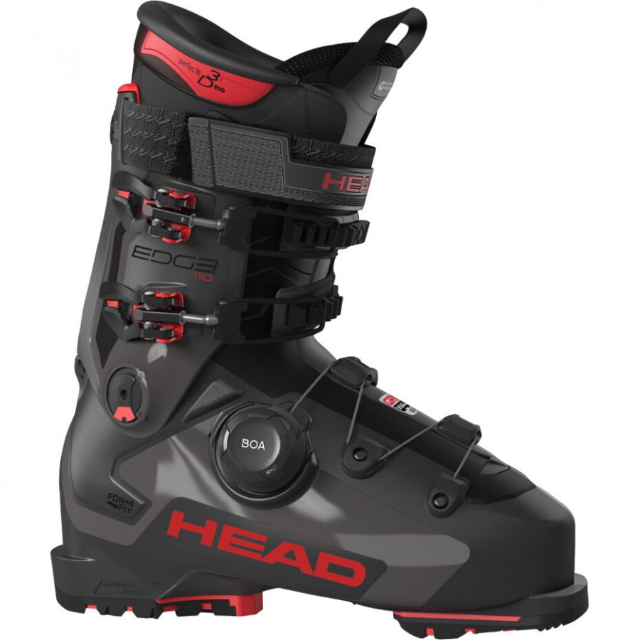 Head Edge 110 HV GW BOA, bota de esqui, masculino, cinza escuro
