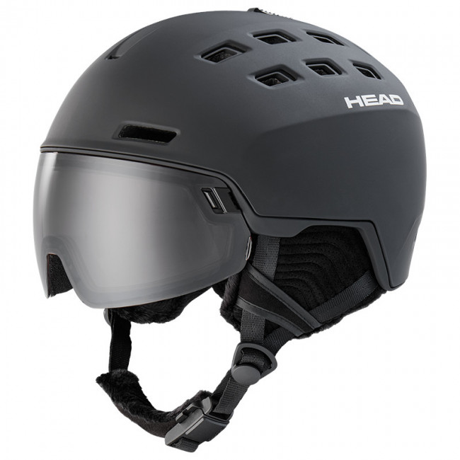 Head Radar 5K + SL, Kask narciarski z daszkiem, czarny