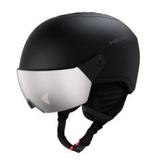 HEAD Yuki, skihelm met vizier, junior, zwart