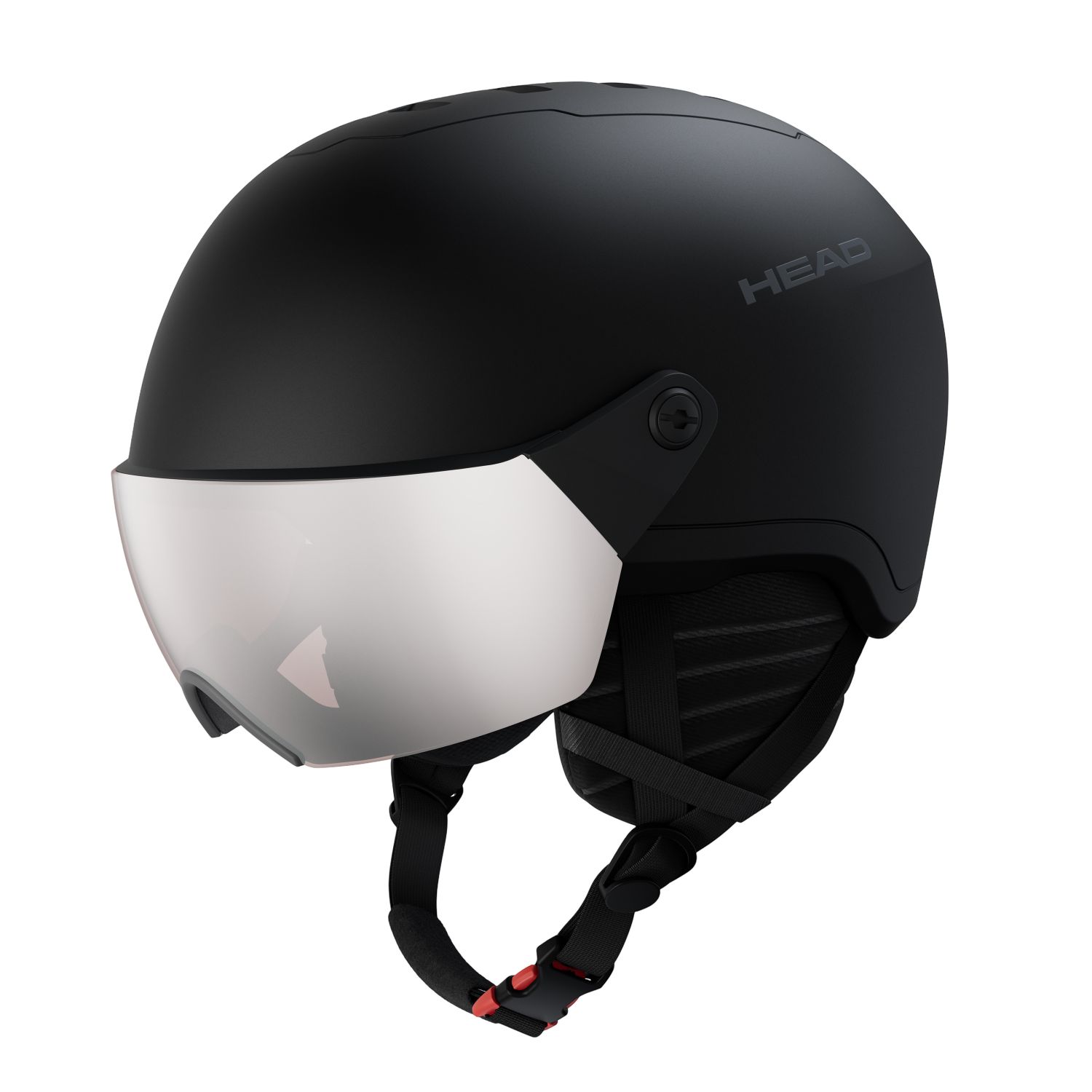 HEAD Yuki, skihelm met vizier, junior, zwart