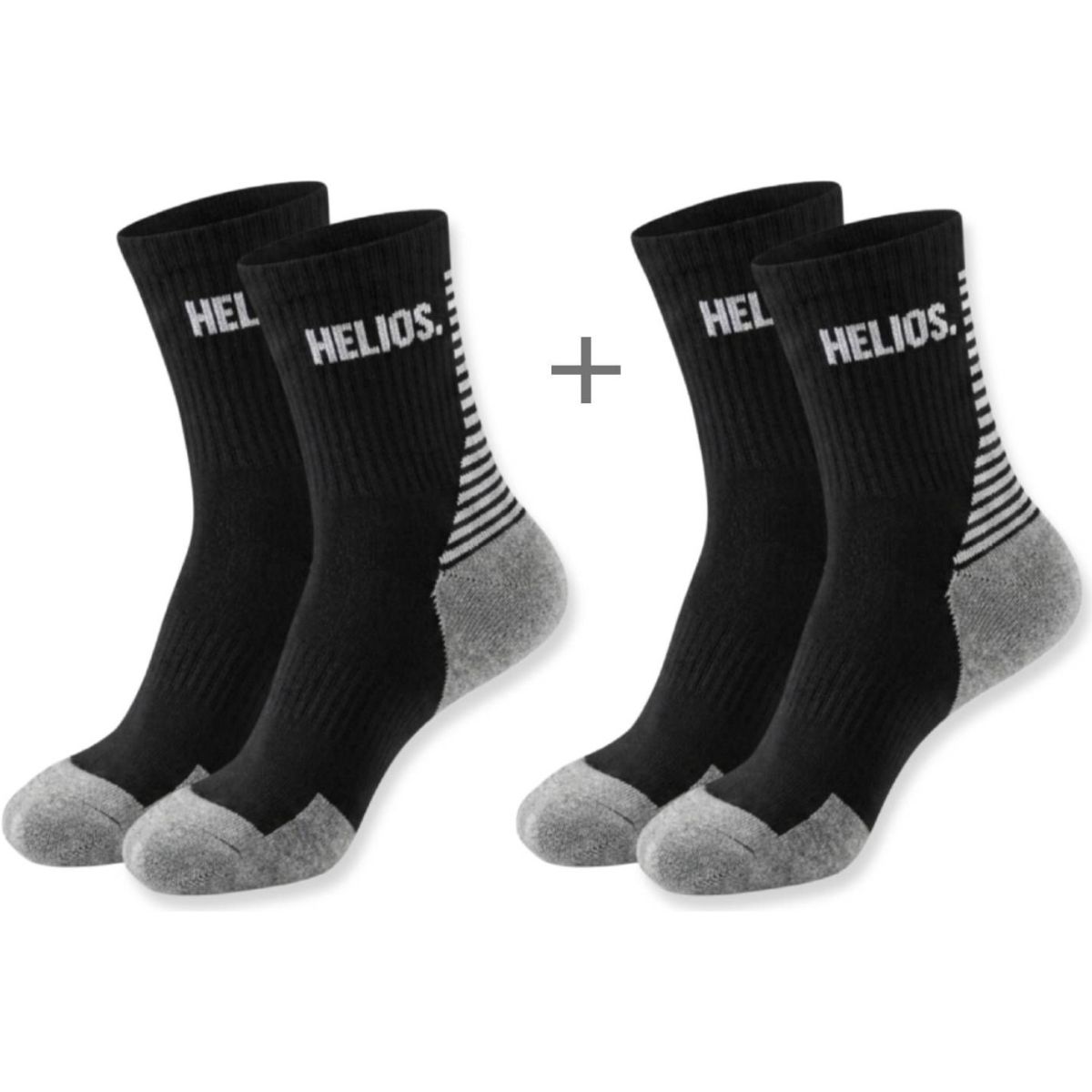 HELIOS Coolmax, calze da corsa, 2 paia, nero