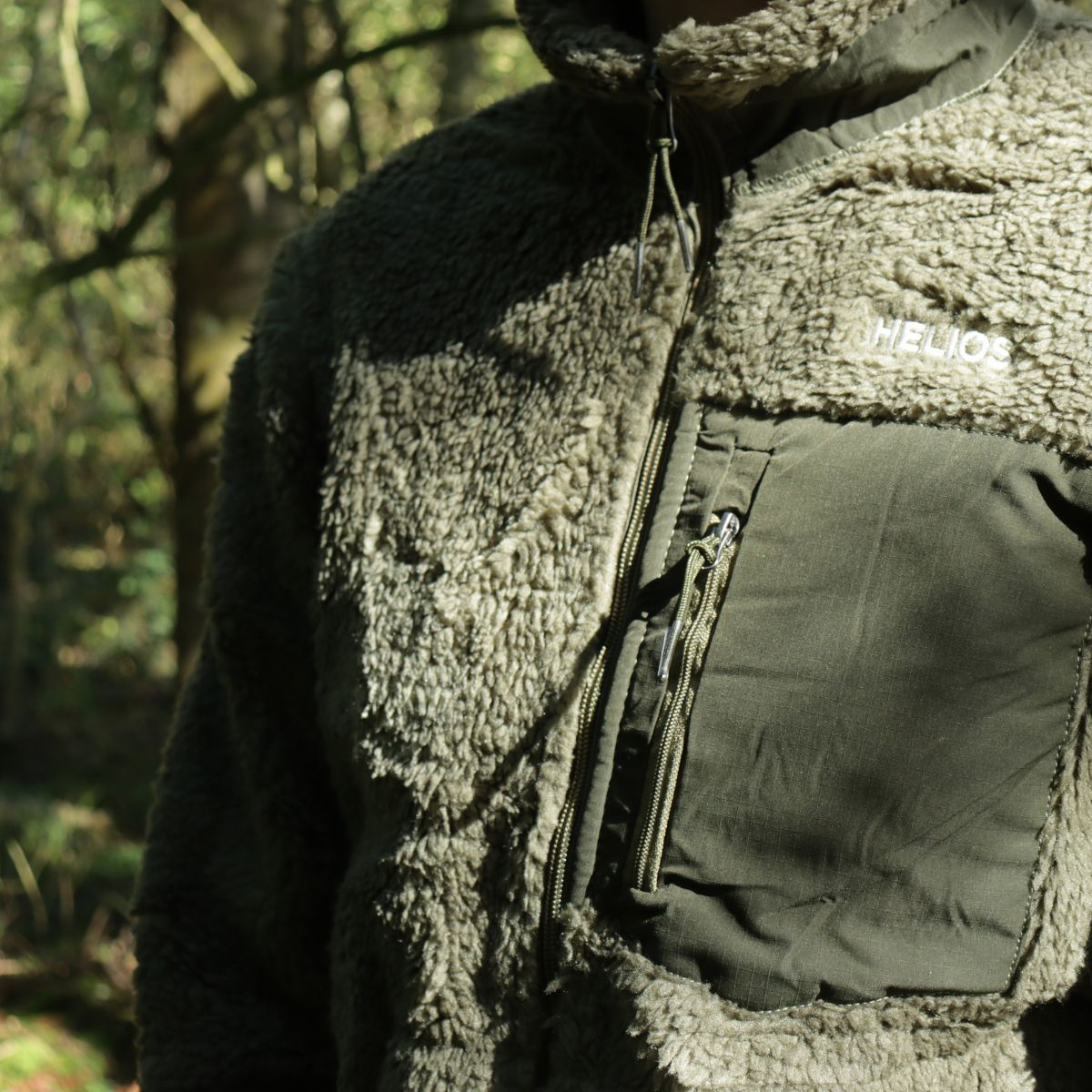 HELIOS Fjord Quilted, fleece-takki, vihreä