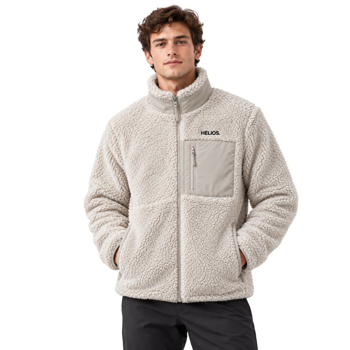 HELIOS Fjord Quilted, Fleecejacke, beige