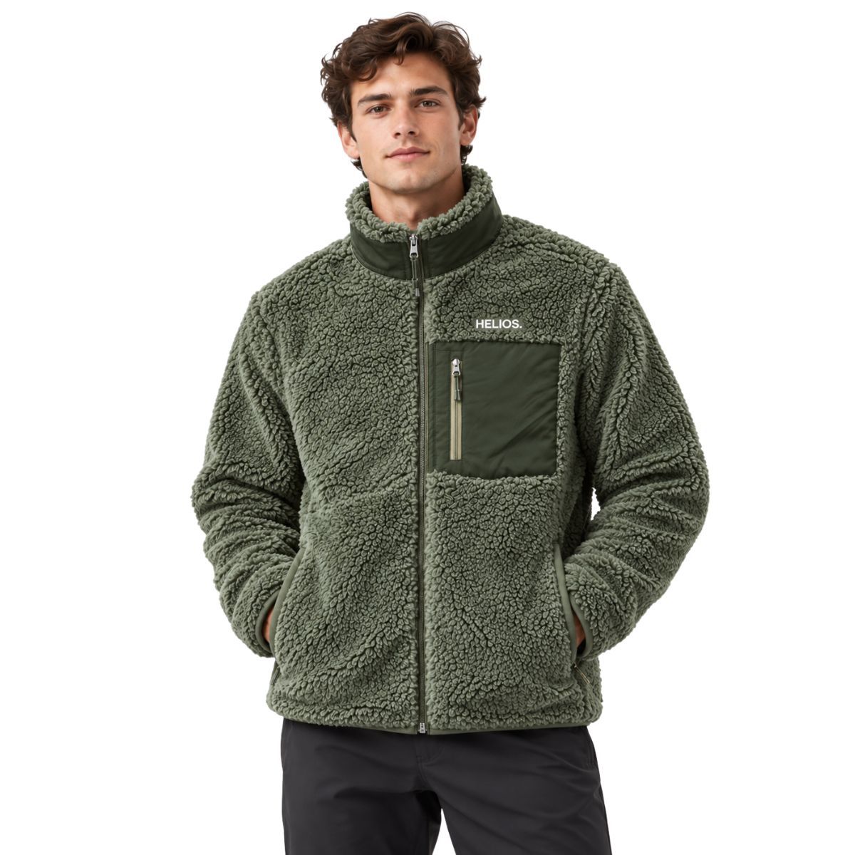 HELIOS Fjord Quilted, Fleecejacke, grün