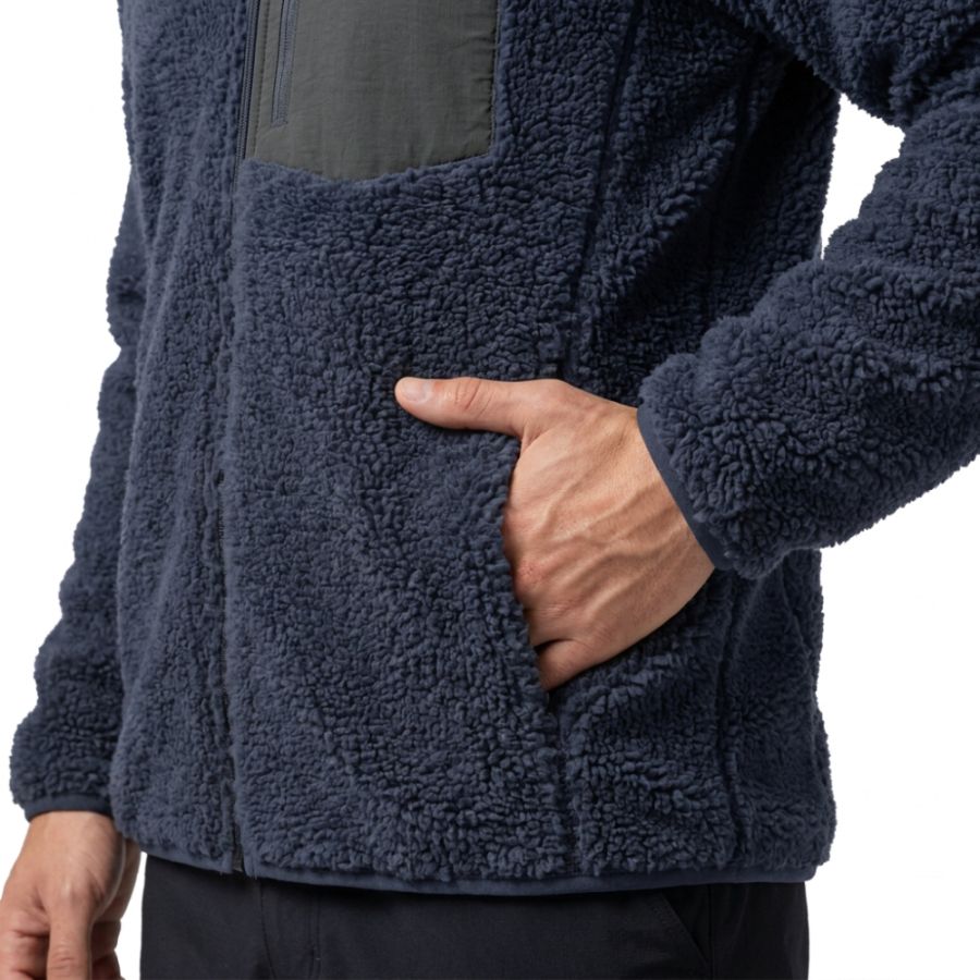 Helios Fjord Quilted, pile fleecejakke, blå
