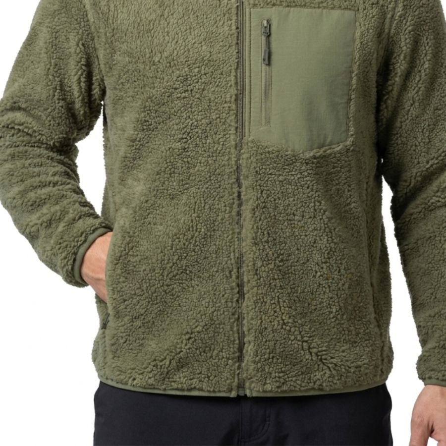 HELIOS Fjord Quilted, pile fleecejakke, grøn