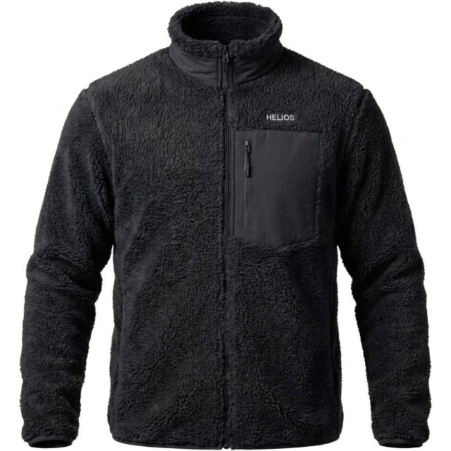 HELIOS Fjord Quilted, pile fleecejakke, sort