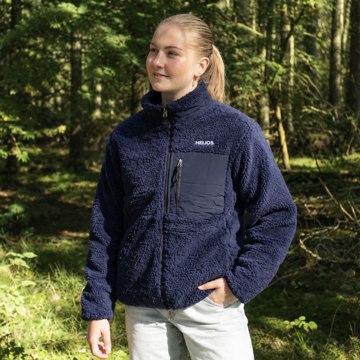Helios Fjord Quilted, Fleecejacke, blau