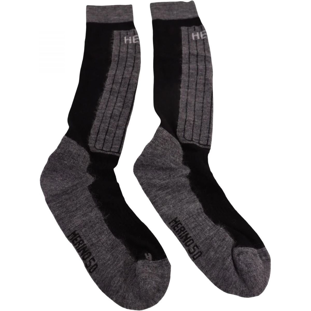 Helios Merino One 60, calcetines de esquí, 2 pares, negro