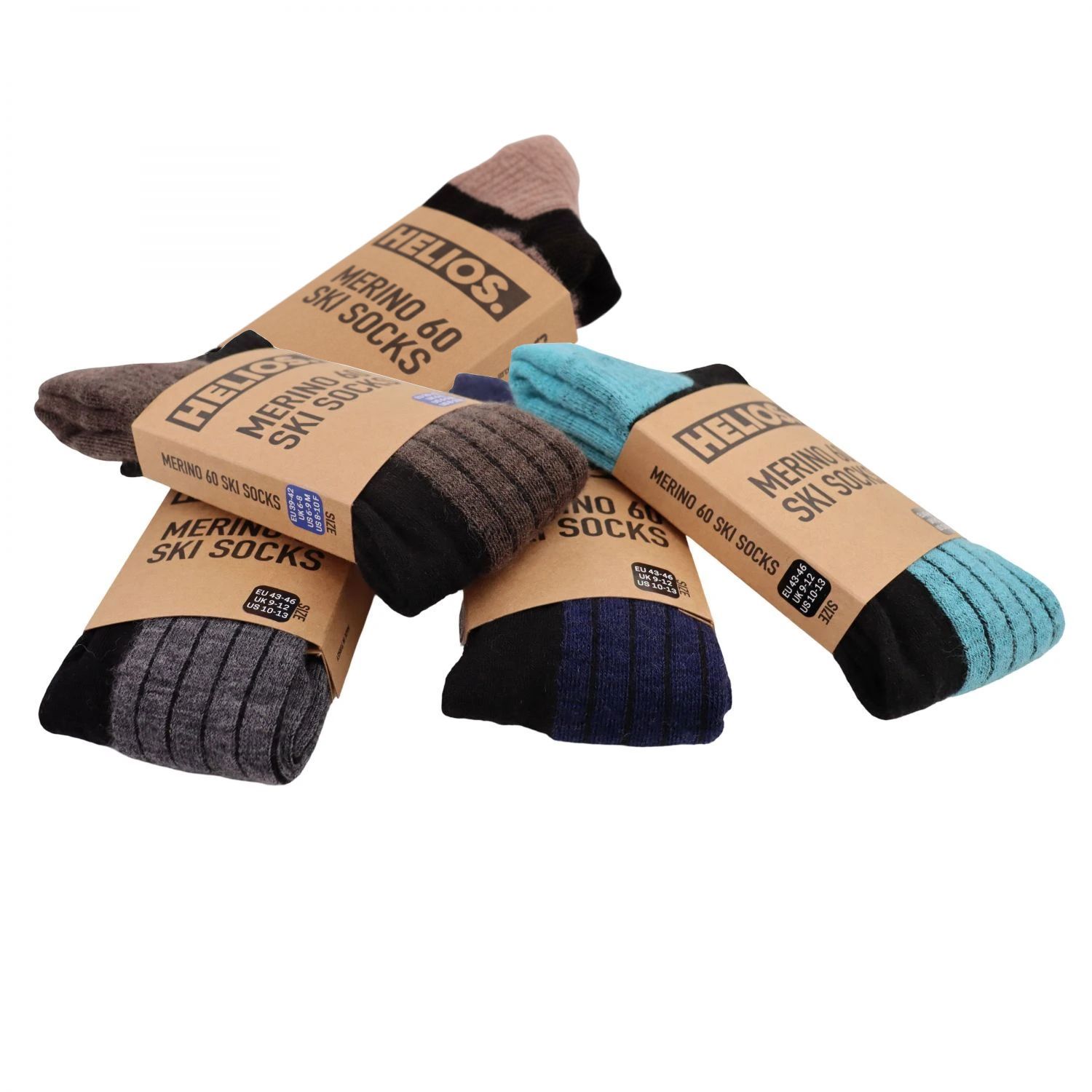 Helios Merino One 60, calze da sci, rosa