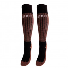 Helios Merino One 60, skisokken, 2 paar, bruin
