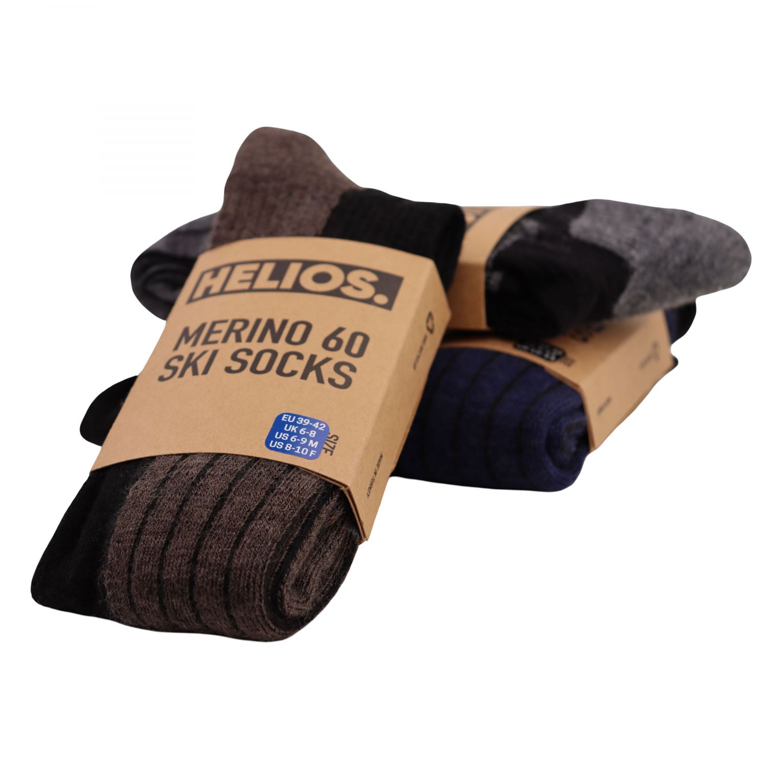 Helios Merino One 60, skistrømper, grøn