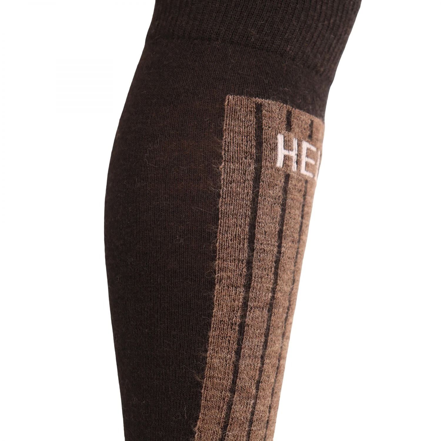 Helios Merino One 60, skistrømper, 2 par, brun