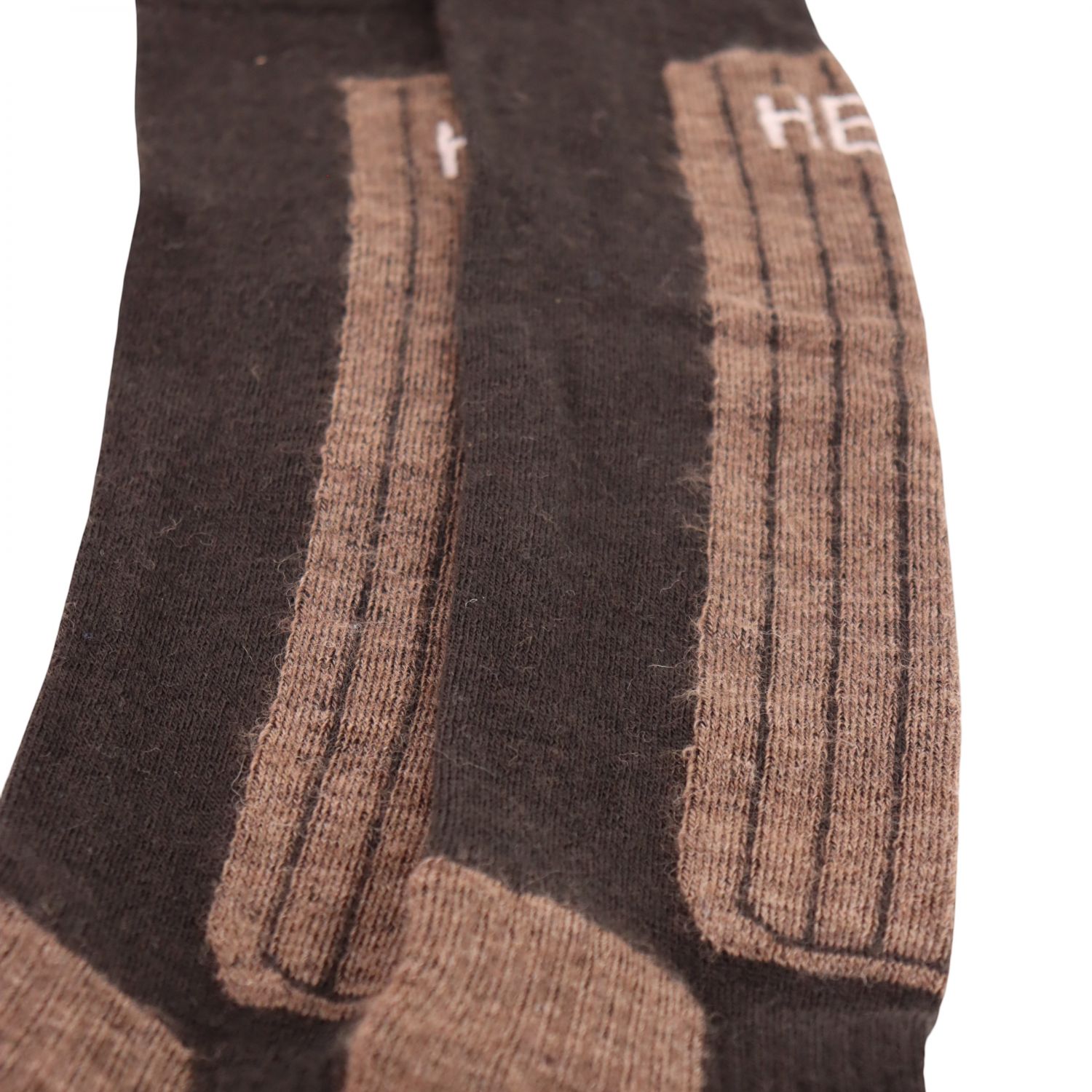 Helios Merino One 60, skistrømper, brun