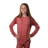 Helios Merino One, baselayer shirt, junior, dusty rose