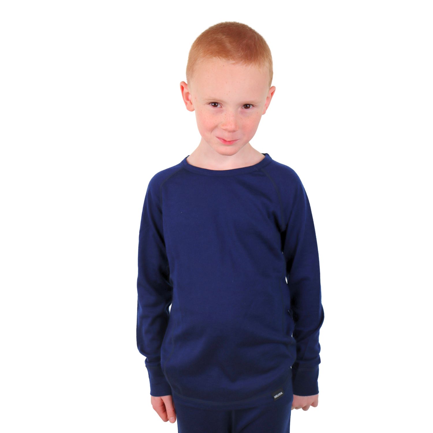 Helios Merino One, baselayer shirt, junior, navy