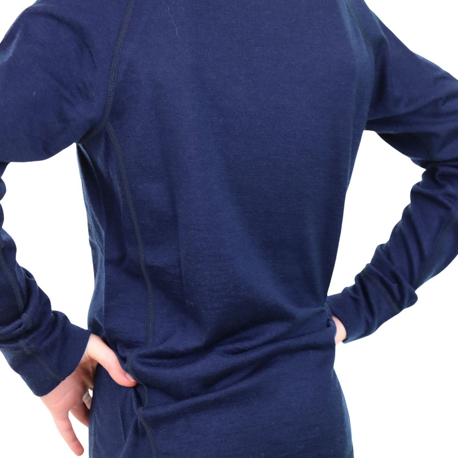 Helios Merino One, baselayer shirt, junior, navy