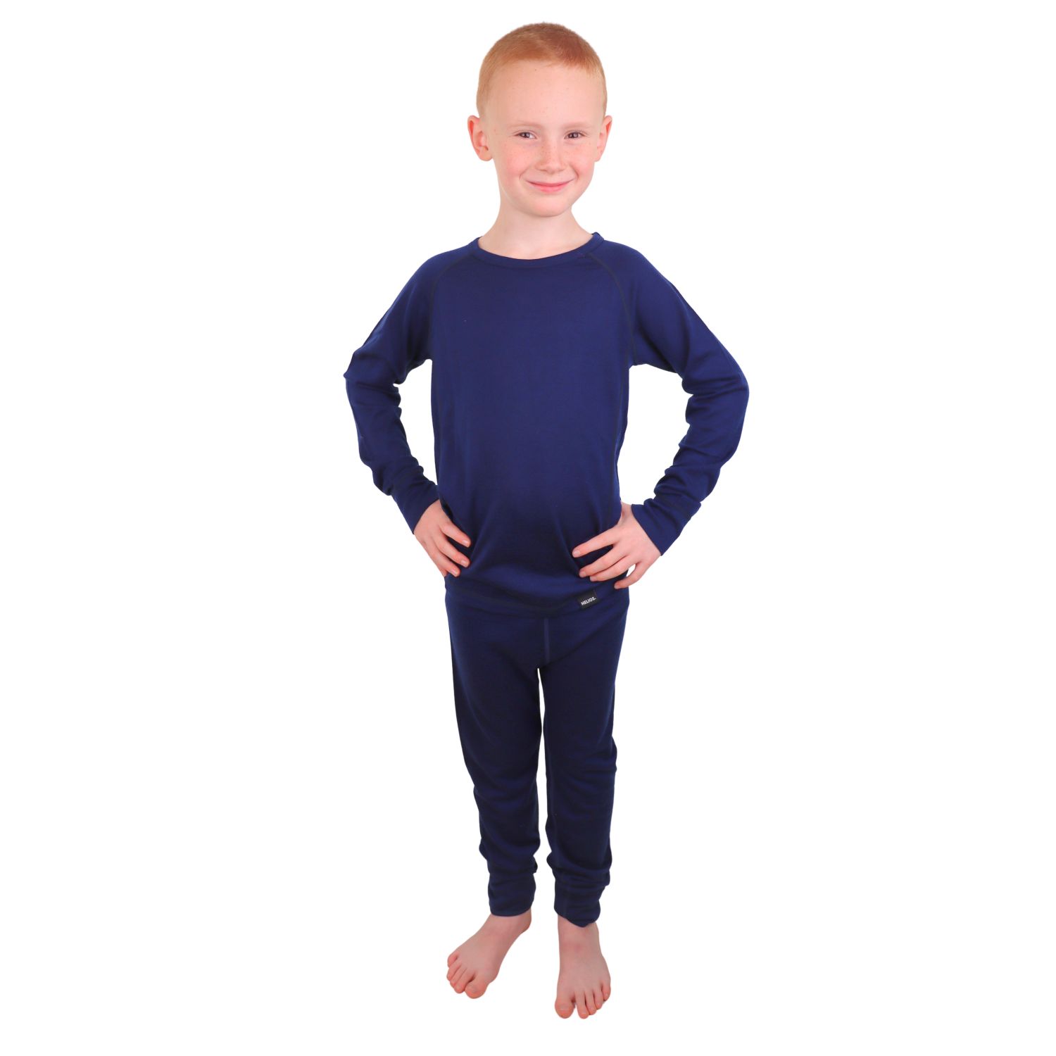Helios Merino One, baselayer shirt, junior, navy