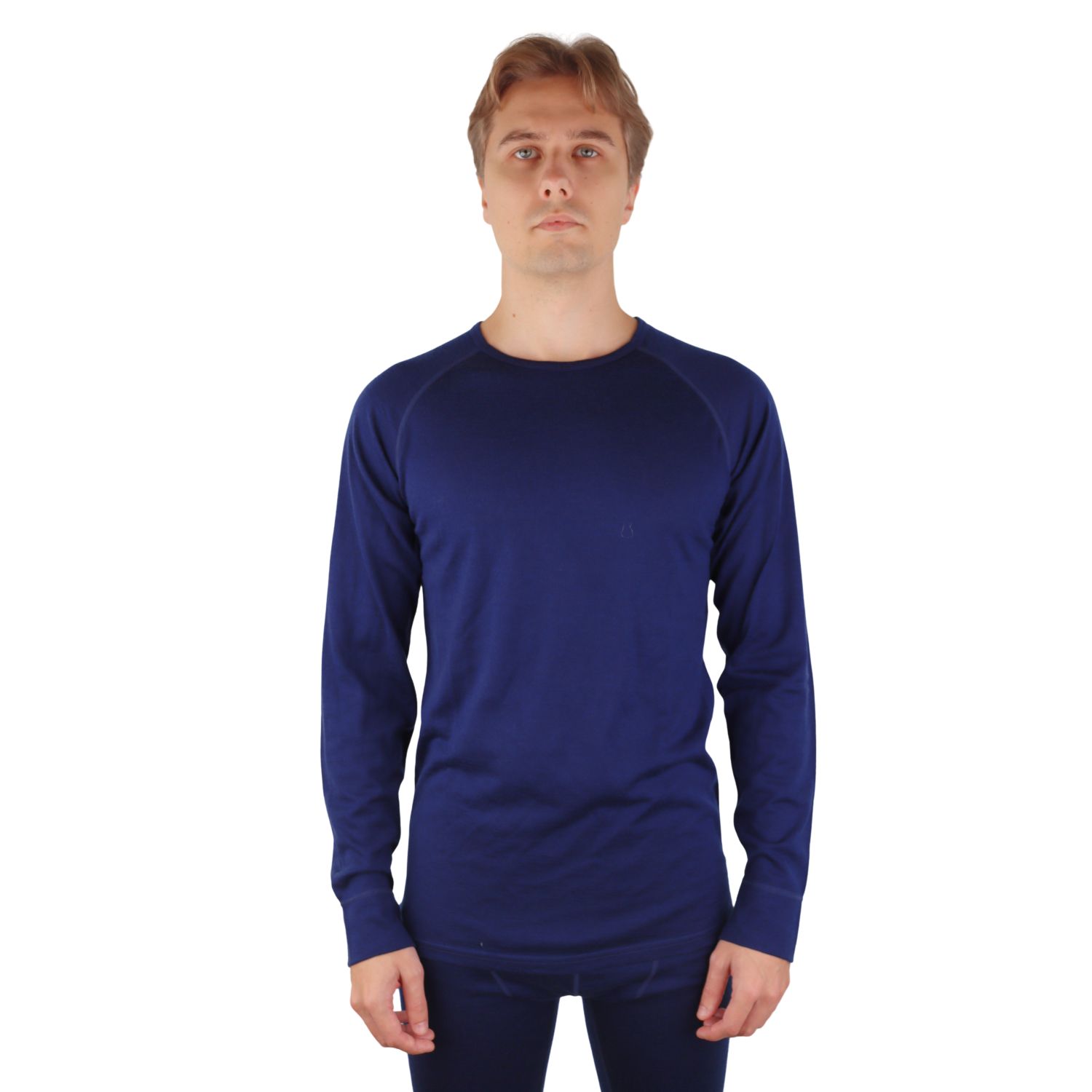 Helios Merino One, baselayer shirt, men, navy