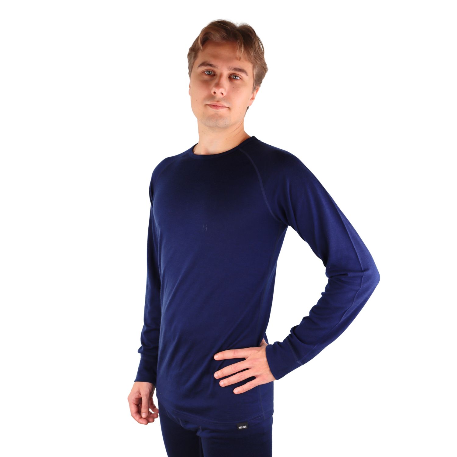 Helios Merino One, baselayer shirt, men, navy