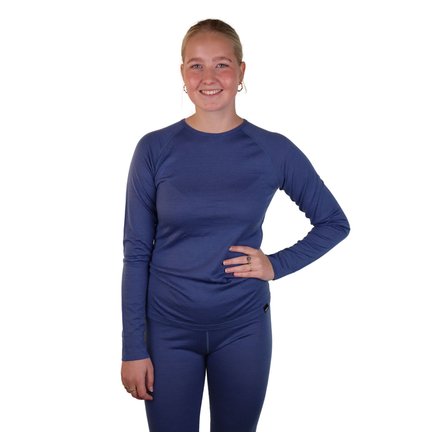 Helios Merino One, baselayer shirt, women, moonlight blue