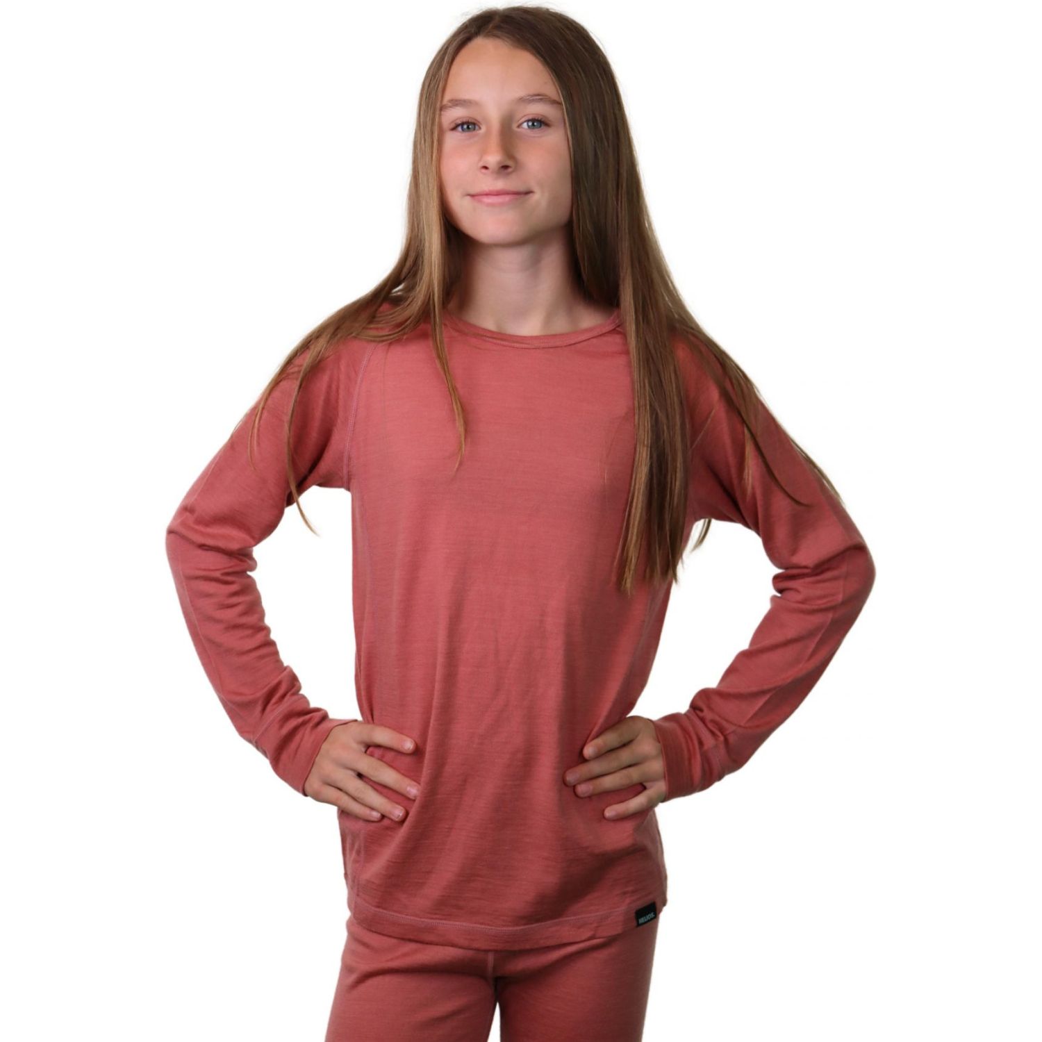 Helios Merino One, camisola interior de esqui, júnior, cor-de-rosa