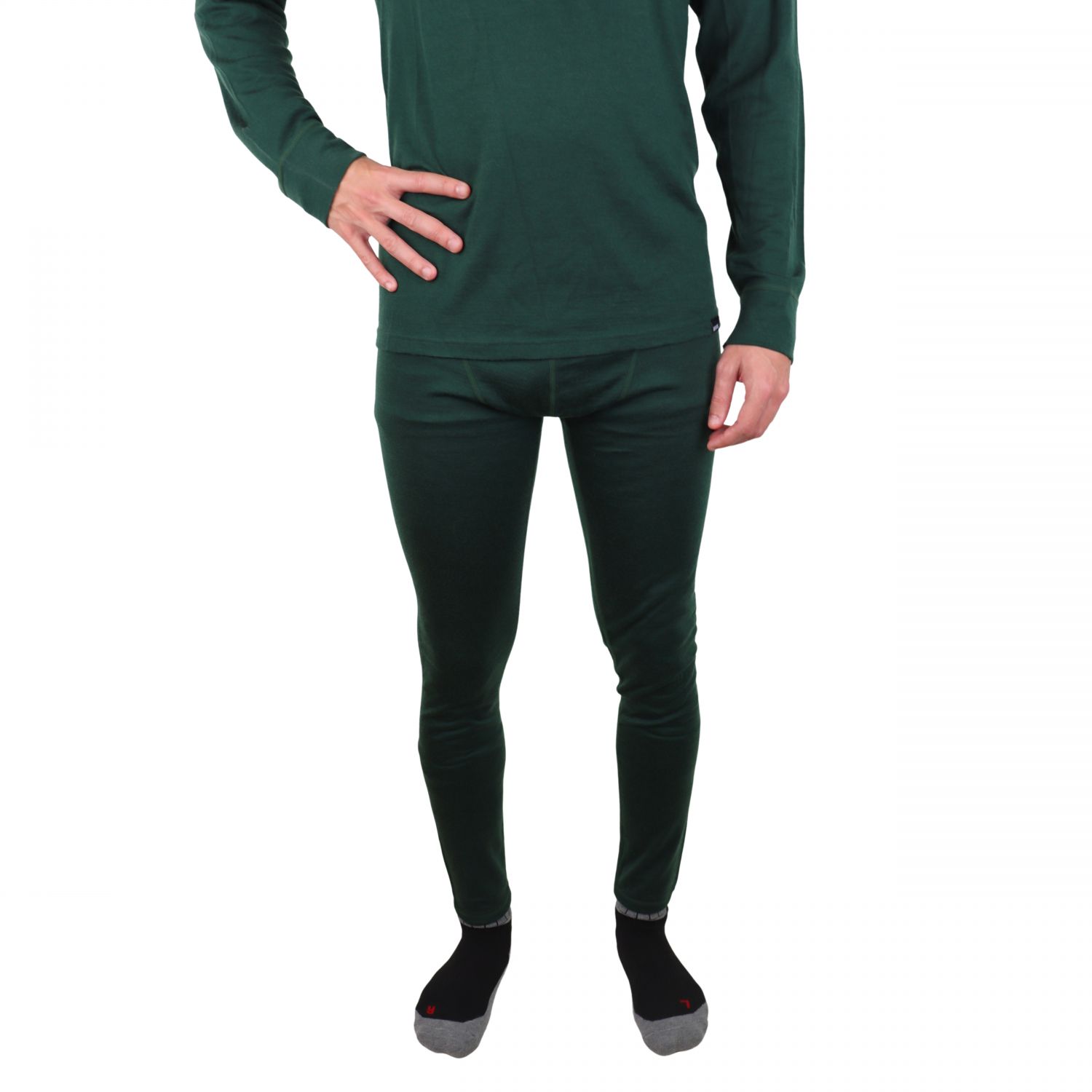 Helios Merino One, collant thermique, hommes, vert foncé