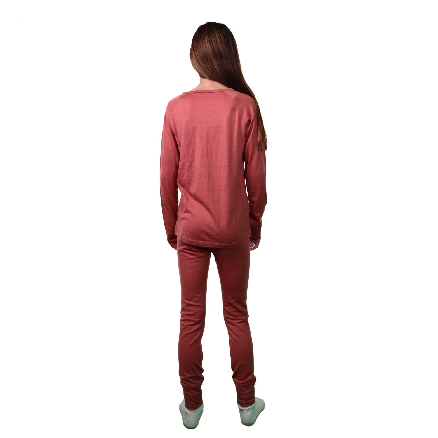 Helios Merino One, collant thermique, junior, rose